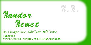 nandor nemet business card